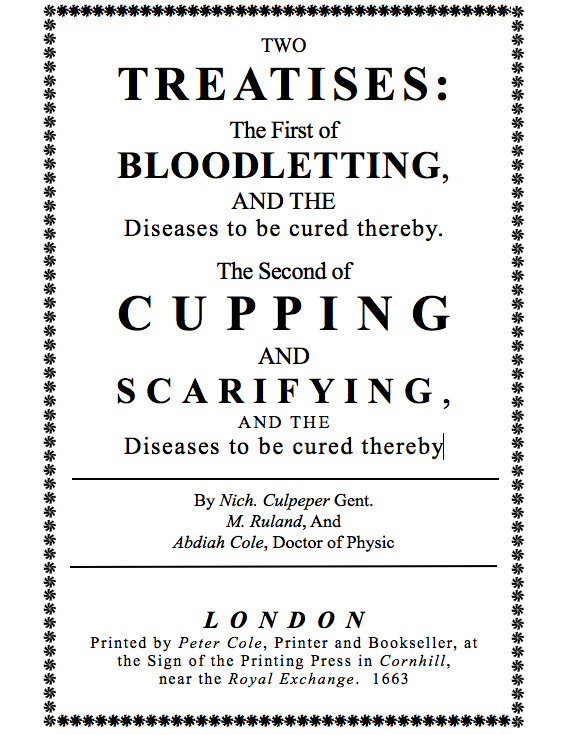 Cupping & Bloodletting